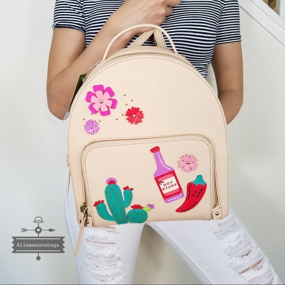 Kate spade NY cashew new Horizons cactus backpack - Picture 5 of 8